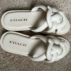 Coach Georgie Sandal sz 7, White new without box